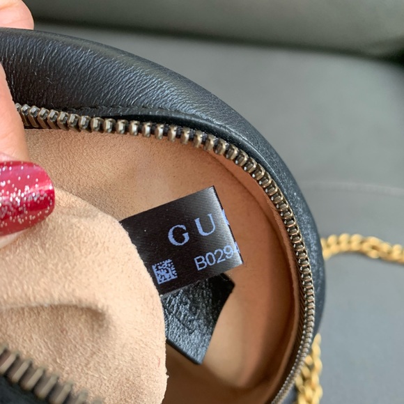 ‼️sold‼️Gucci Marmont Mini Round Striped - Picture 15 of 16